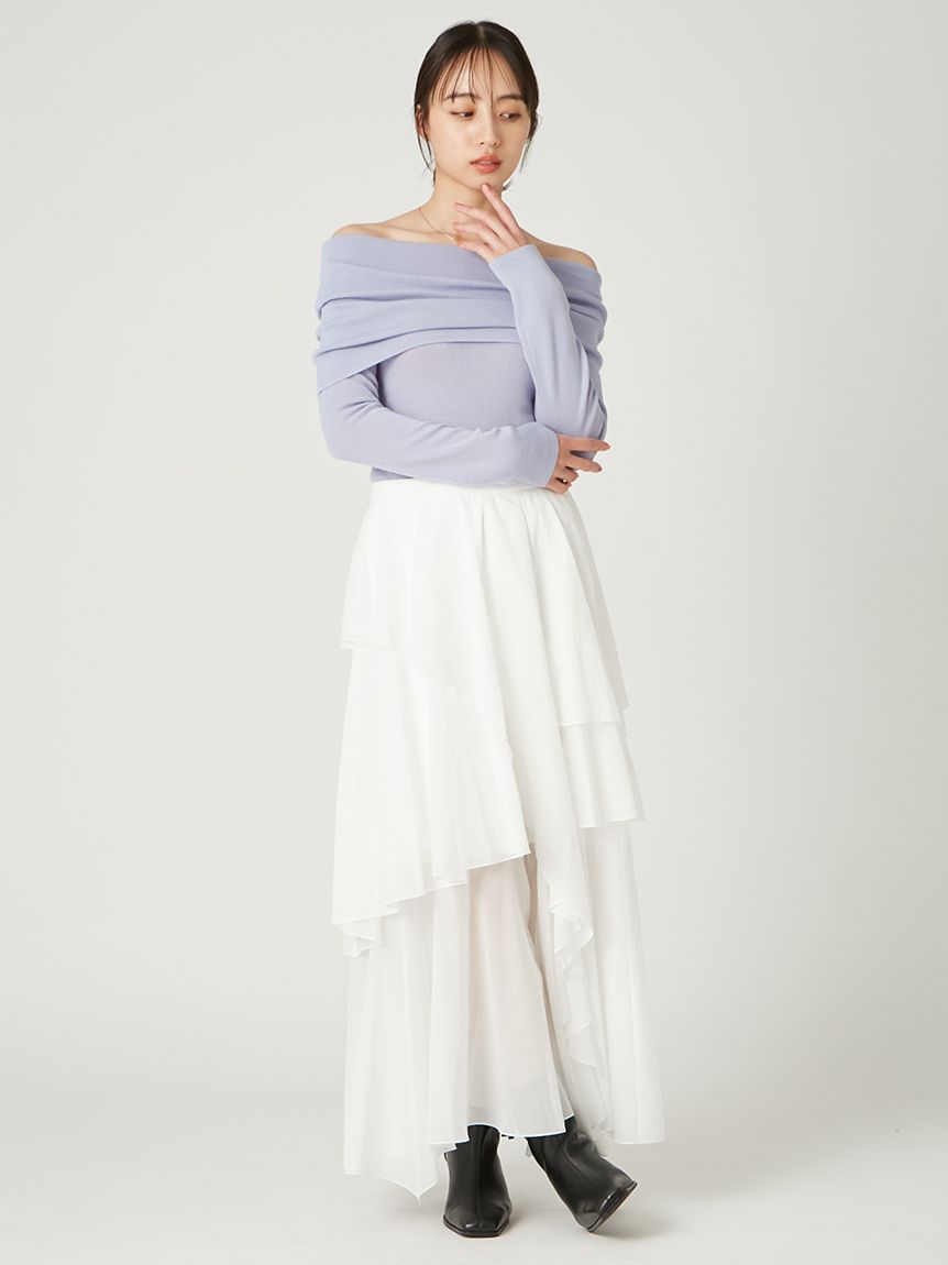 ウールアクリルオフショルプルオーバーニット(ニット)｜トップス｜FRAY