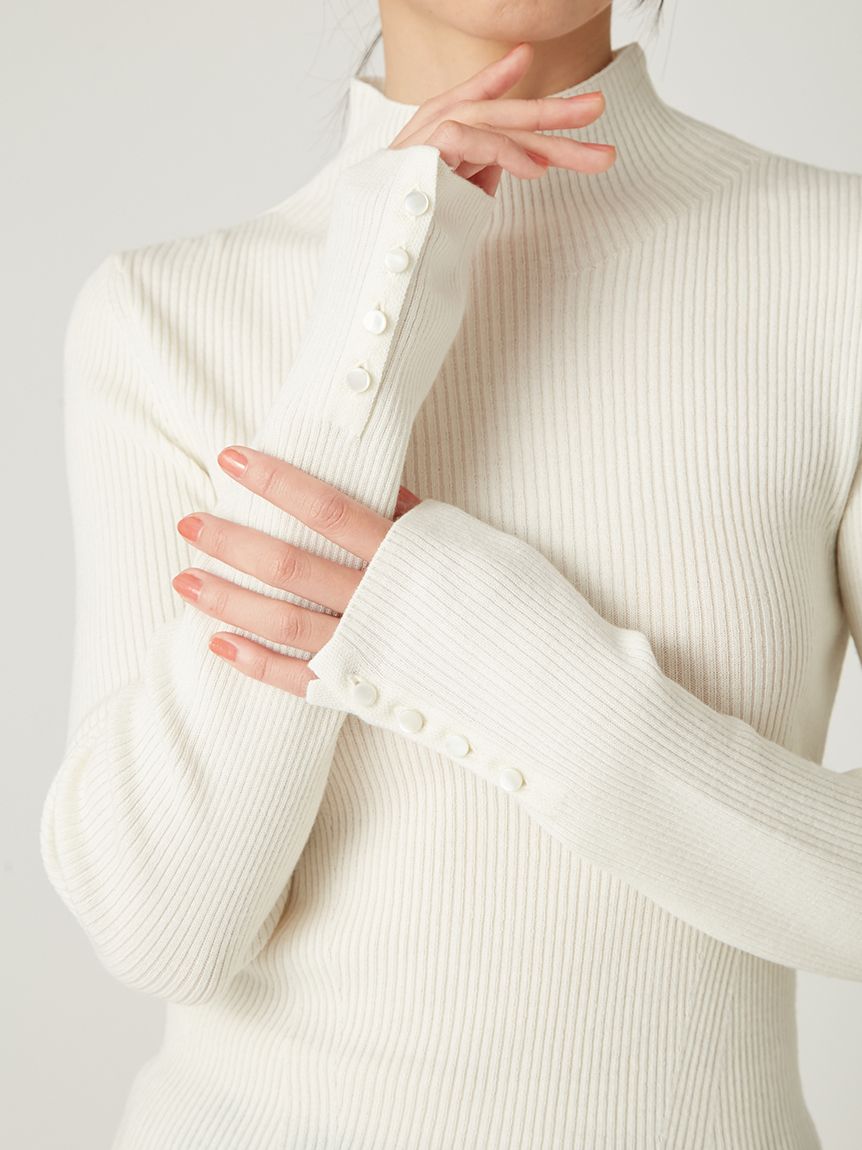 ウールアクリルセミシアーリブニット(ニット)｜トップス｜FRAY