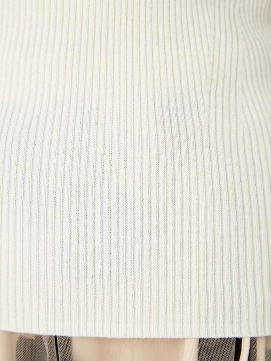ウールアクリルセミシアーリブニット(ニット)｜トップス｜FRAY