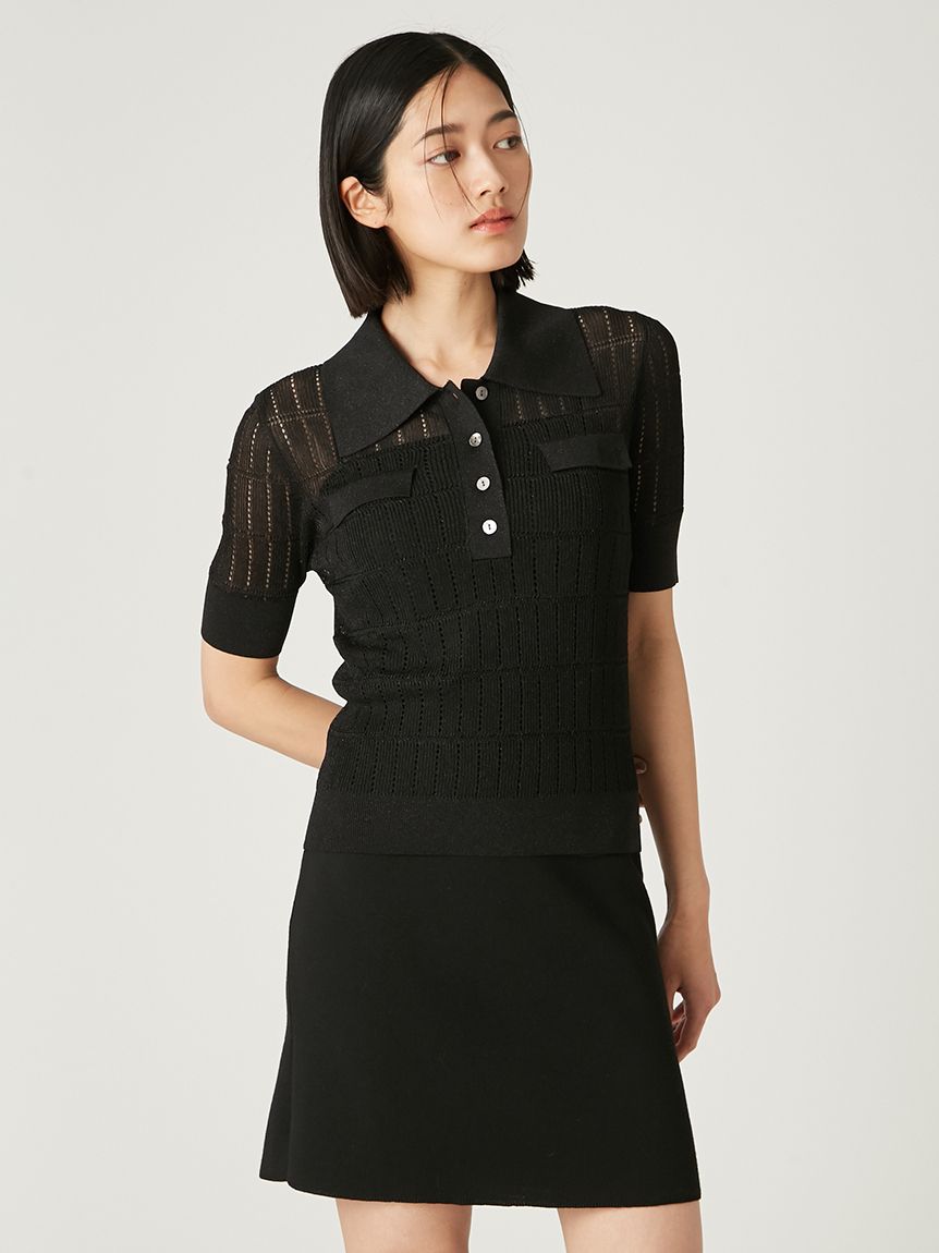 アイレットシアーポロニット(ニット)｜トップス｜FRAY I.D（フレイ