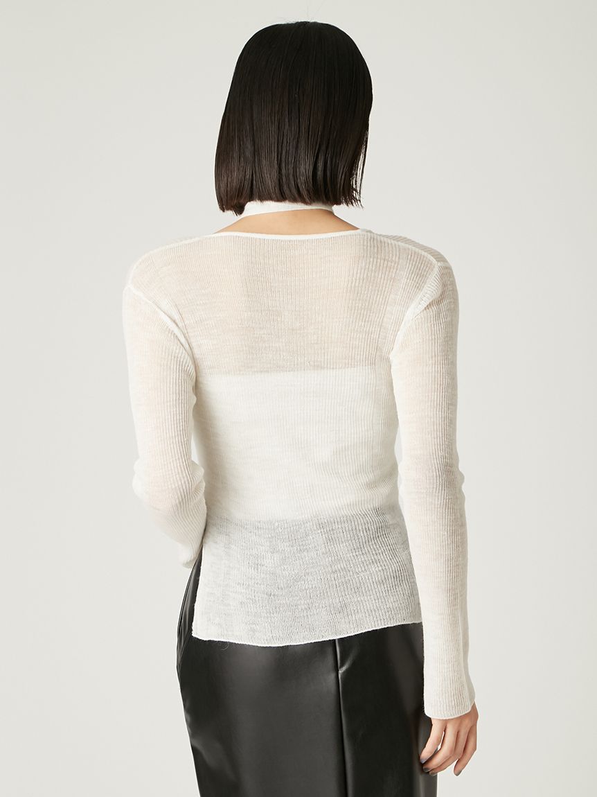 ロングタイ2wayシアーニットプルオーバー(ニット)｜トップス｜FRAY I.D