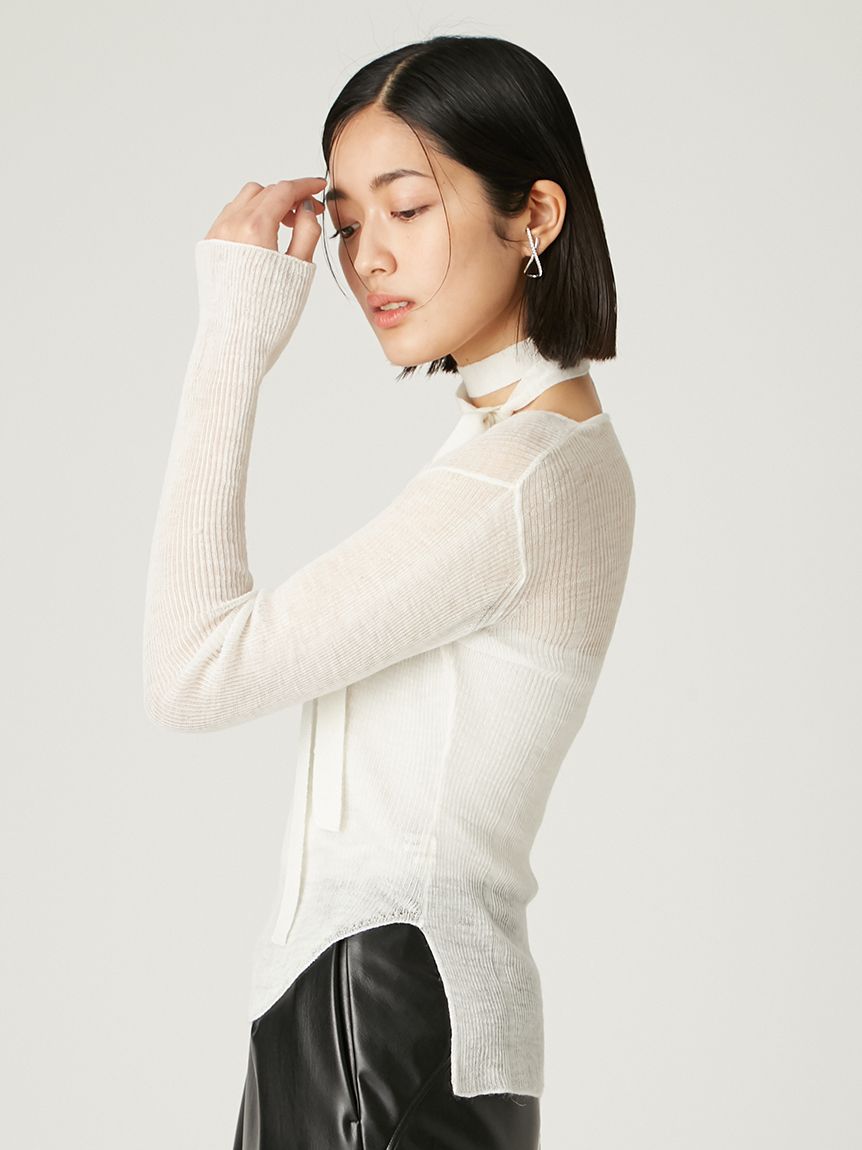 ロングタイ2wayシアーニットプルオーバー(ニット)｜トップス｜FRAY I.D