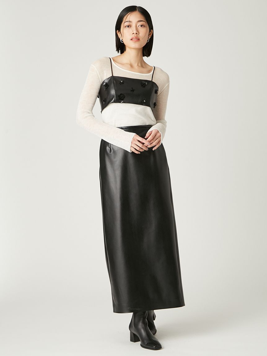 ロングタイ2wayシアーニットプルオーバー(ニット)｜トップス