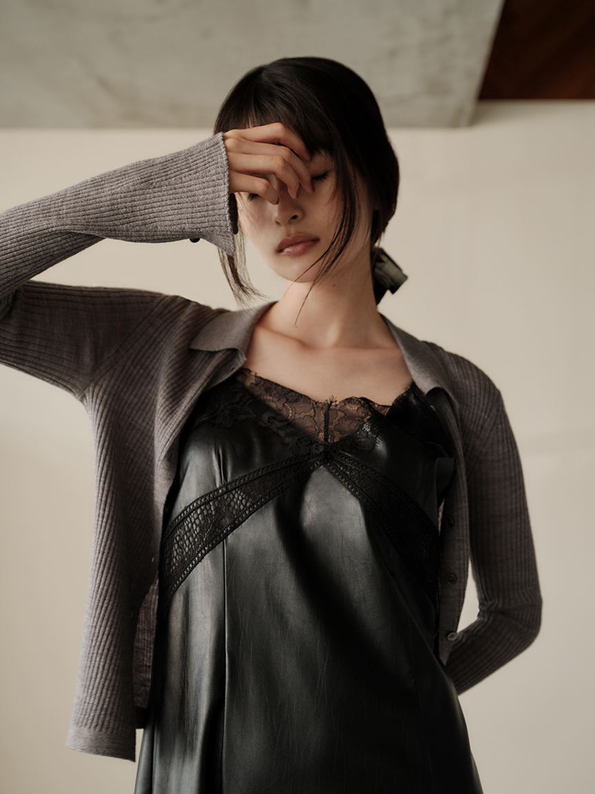 ウールブレンドポロカラーニット(ニット)｜トップス｜FRAY I.D（フレイ