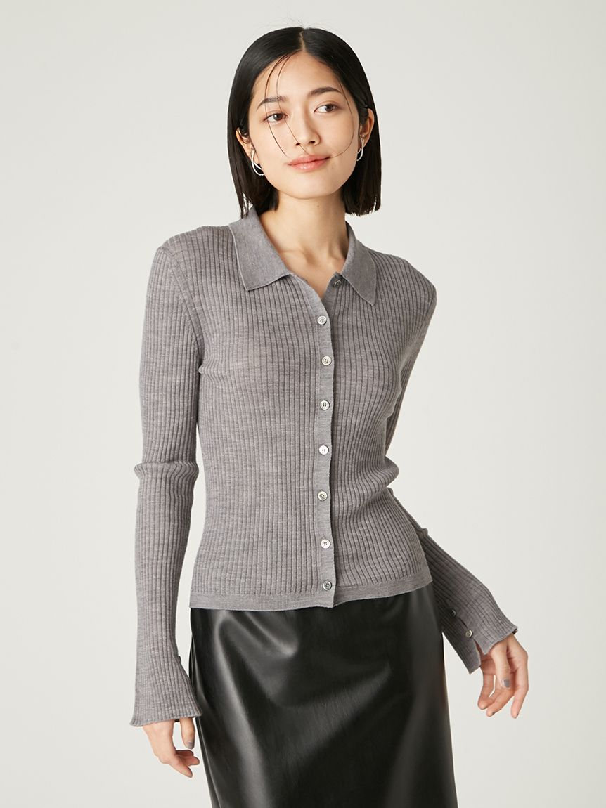 ウールブレンドポロカラーニット(ニット)｜トップス｜FRAY I.D（フレイ