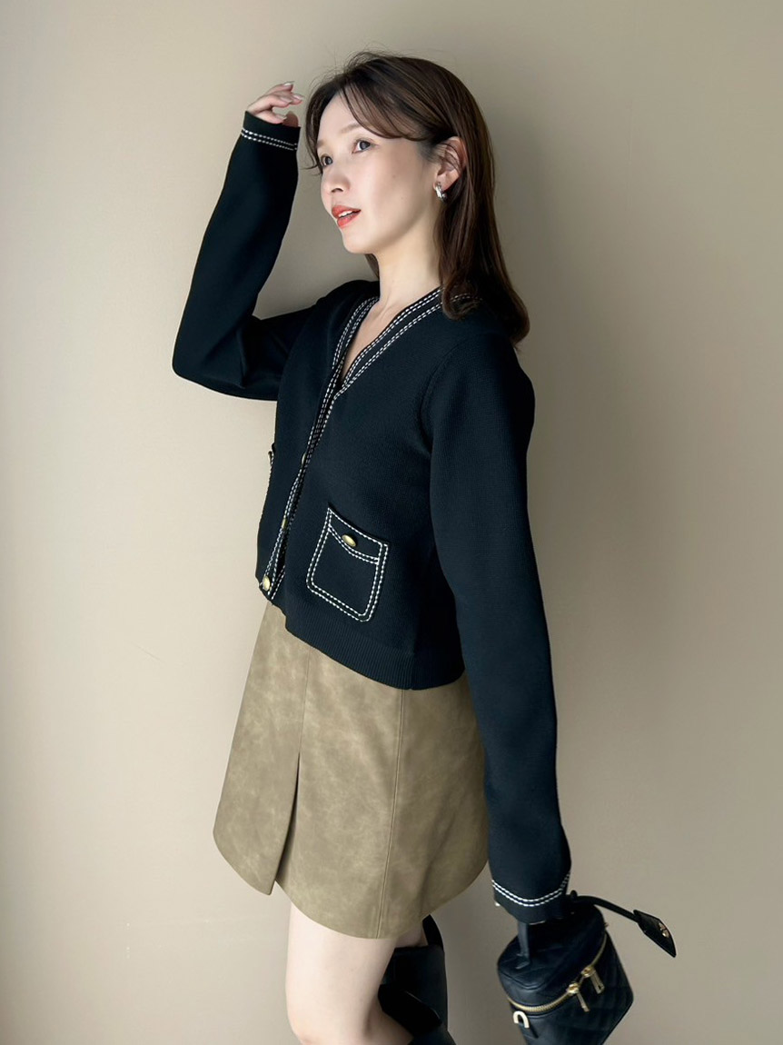 ステッチVネックカーディガン(ニット)｜トップス｜FRAY I.D（フレイ