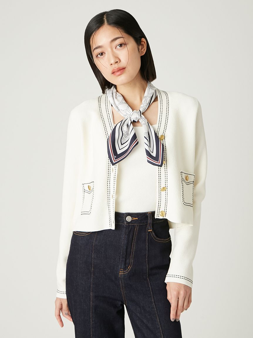 FRAY I.D ホワイト レースカーディガン FRAY I.D SALE40%OFF フレイアイディー ヘムフリンジ