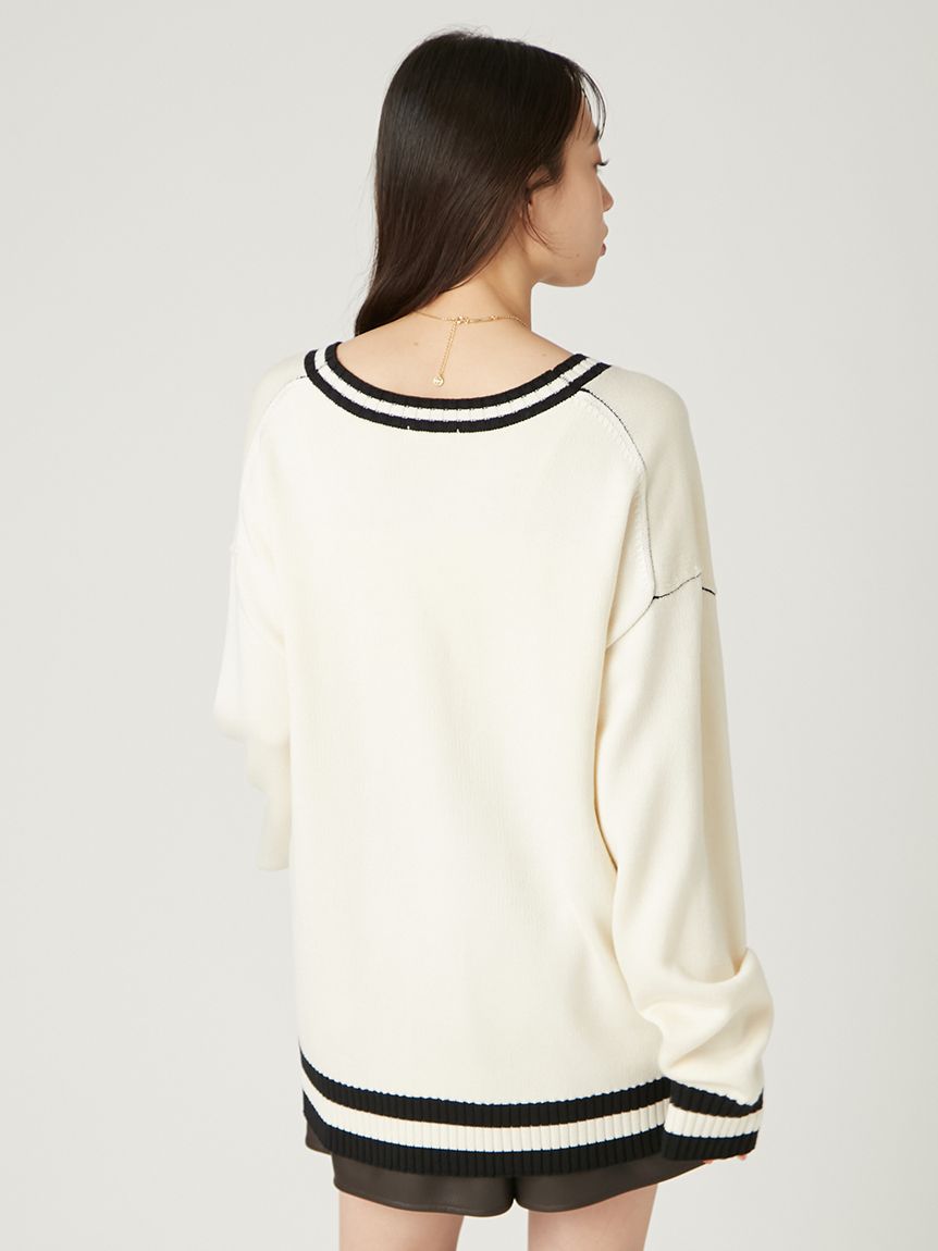 トラッドライクVネックニットカーディガン(カーディガン