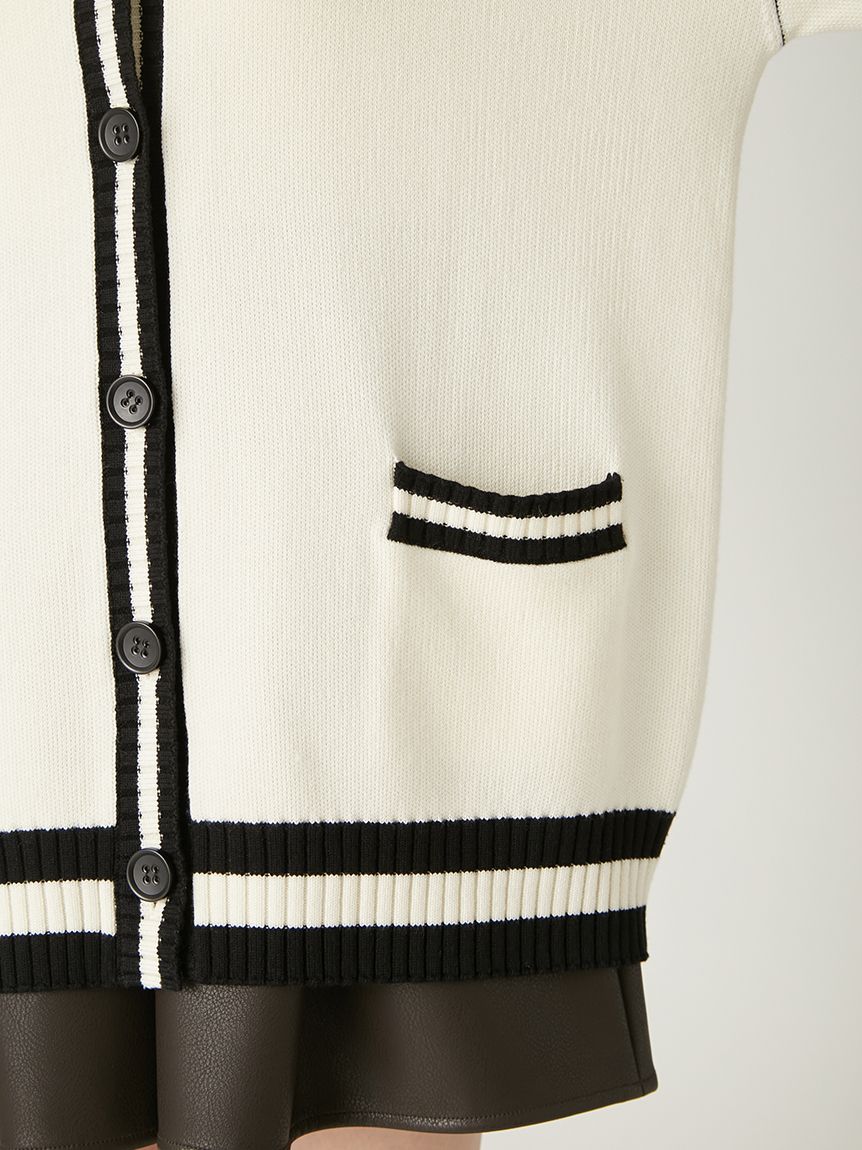 トラッドライクVネックニットカーディガン(カーディガン)｜トップス