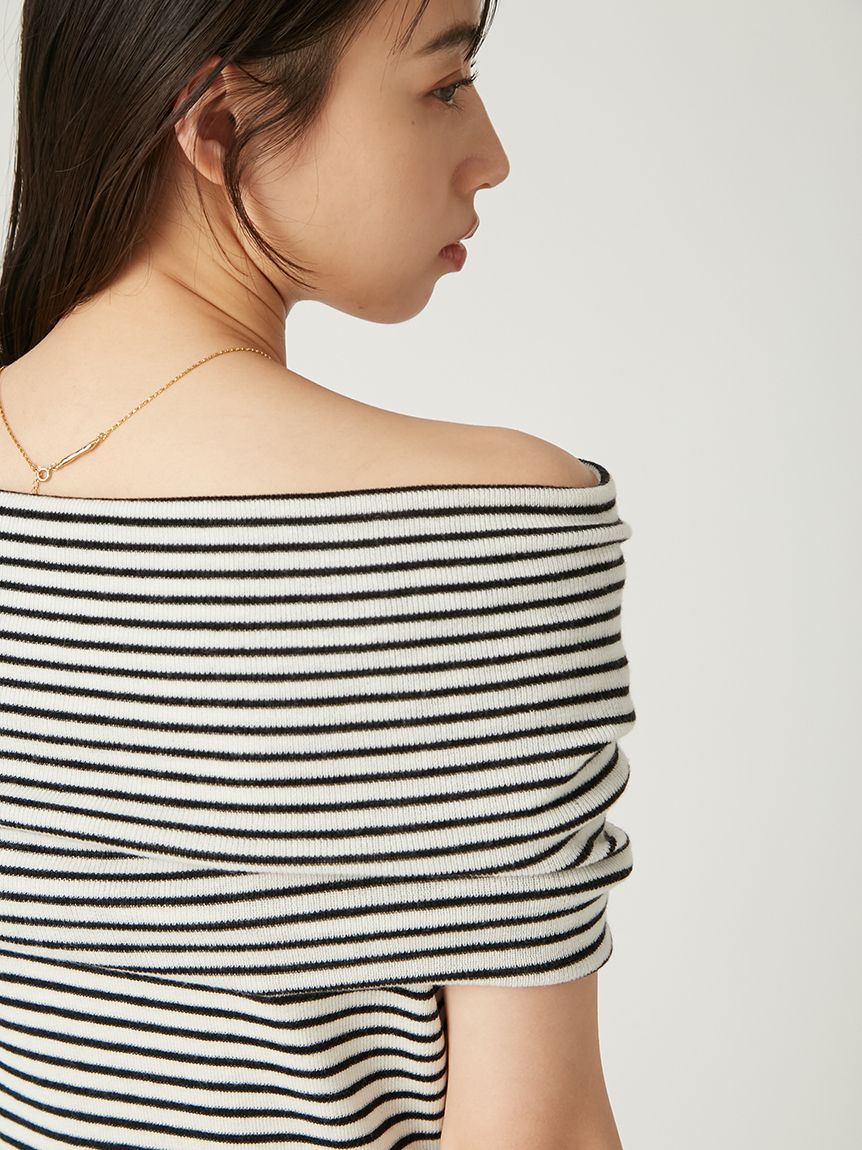 オフショルドレープノースリニット(ニット)｜トップス｜FRAY I.D