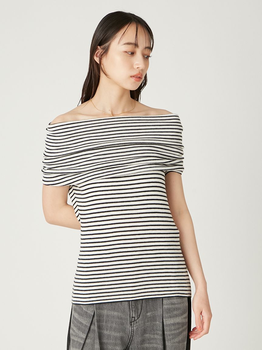 フレイアイディー　オフショルドレープノースリニット FRAY I.D｜オフショルドレープノースリニット | Rakuten Fashion