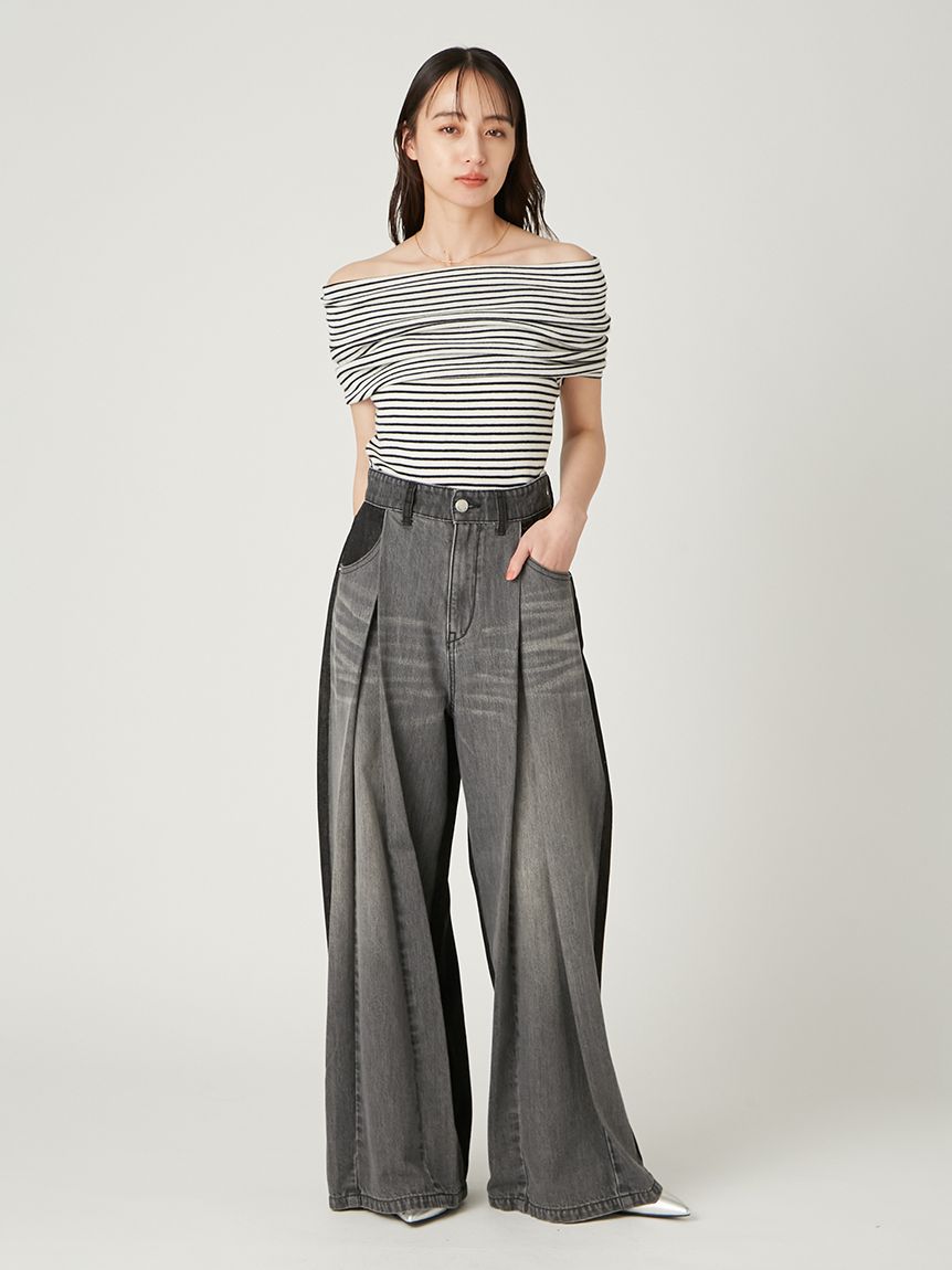 フレイアイディー　オフショルドレープノースリニット オフショルドレープノースリニット(ニット)｜トップス｜FRAY I.D