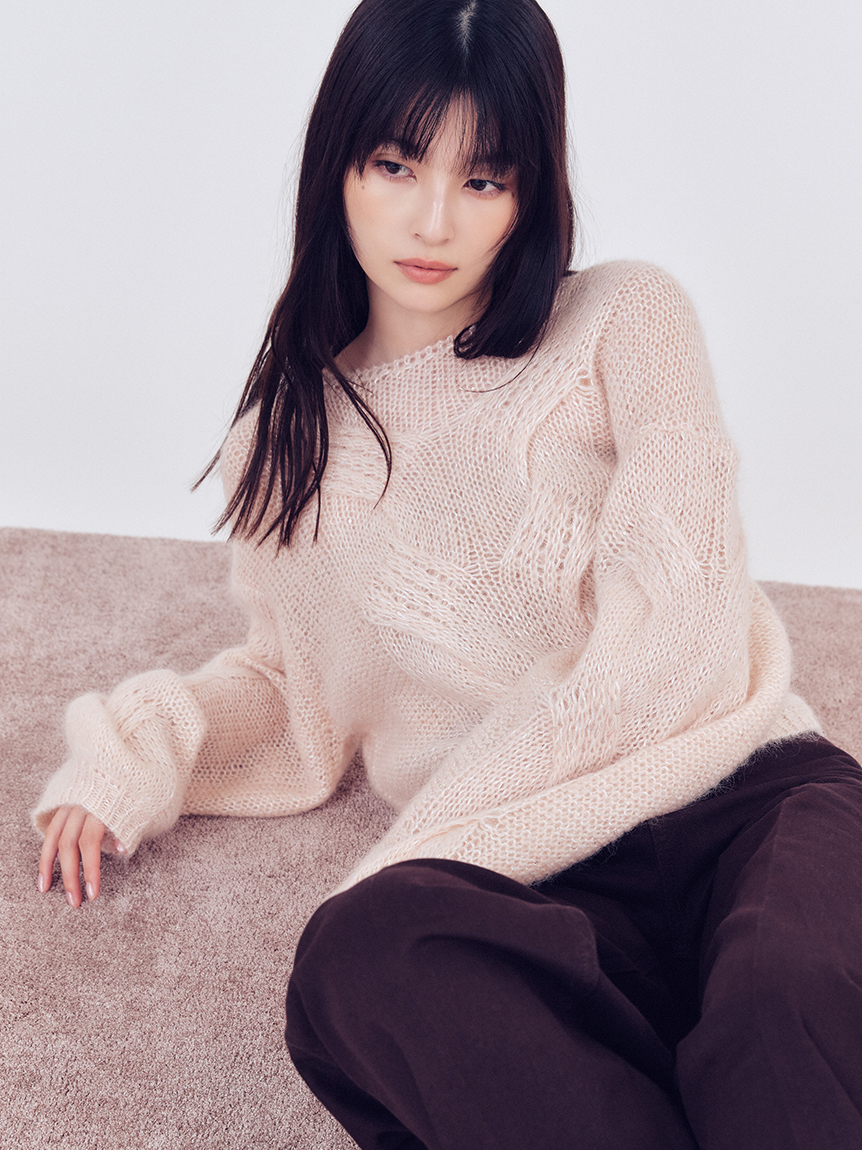 アルパカスパンコールケーブルニット(ニット)｜トップス｜FRAY I.D