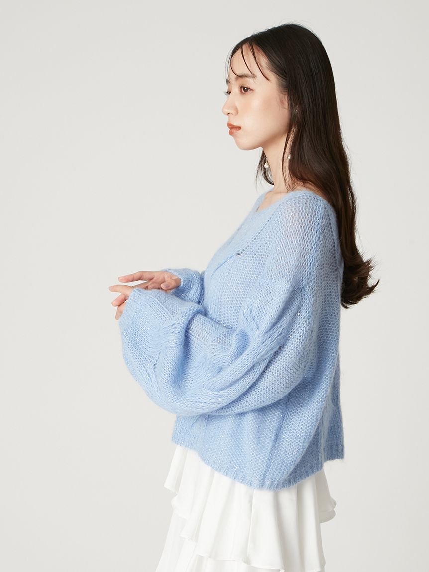 アルパカスパンコールケーブルニット(ニット)｜トップス｜FRAY I.D