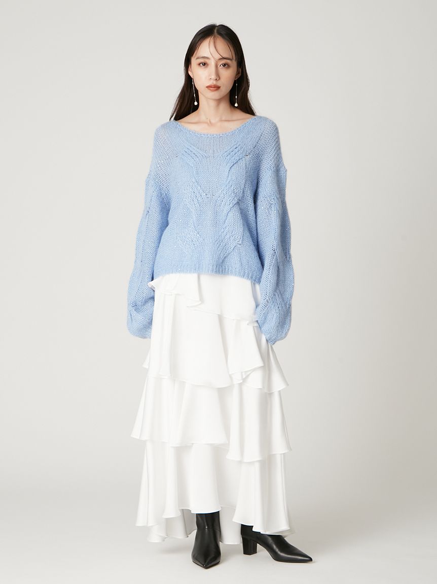 アルパカスパンコールケーブルニット(ニット)｜トップス｜FRAY I.D