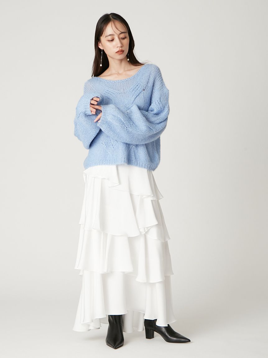 アルパカスパンコールケーブルニット(ニット)｜トップス｜FRAY I.D