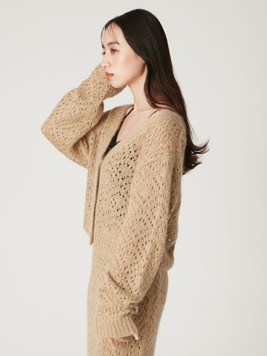 モヘアミックスラメニットカーディガン(ニット)｜トップス｜FRAY I.D