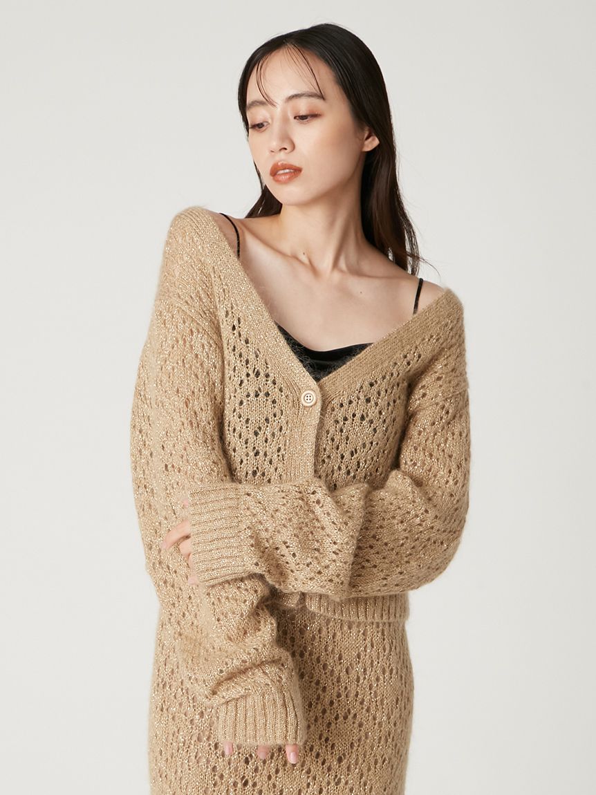 モヘアミックスラメニットカーディガン(ニット)｜トップス｜FRAY I.D