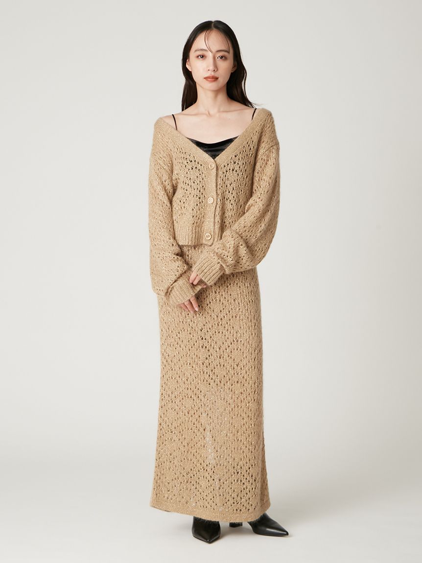 モヘアミックスラメニットカーディガン(ニット)｜トップス｜FRAY I.D