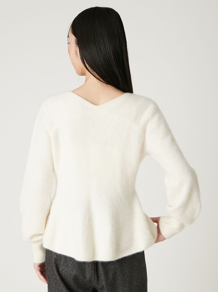 フォックスカシミアペプラムカーディガン(ニット)｜トップス