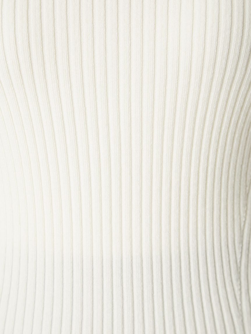 ウールシルクリブニットハイネックプルオーバー(ニット)｜トップス