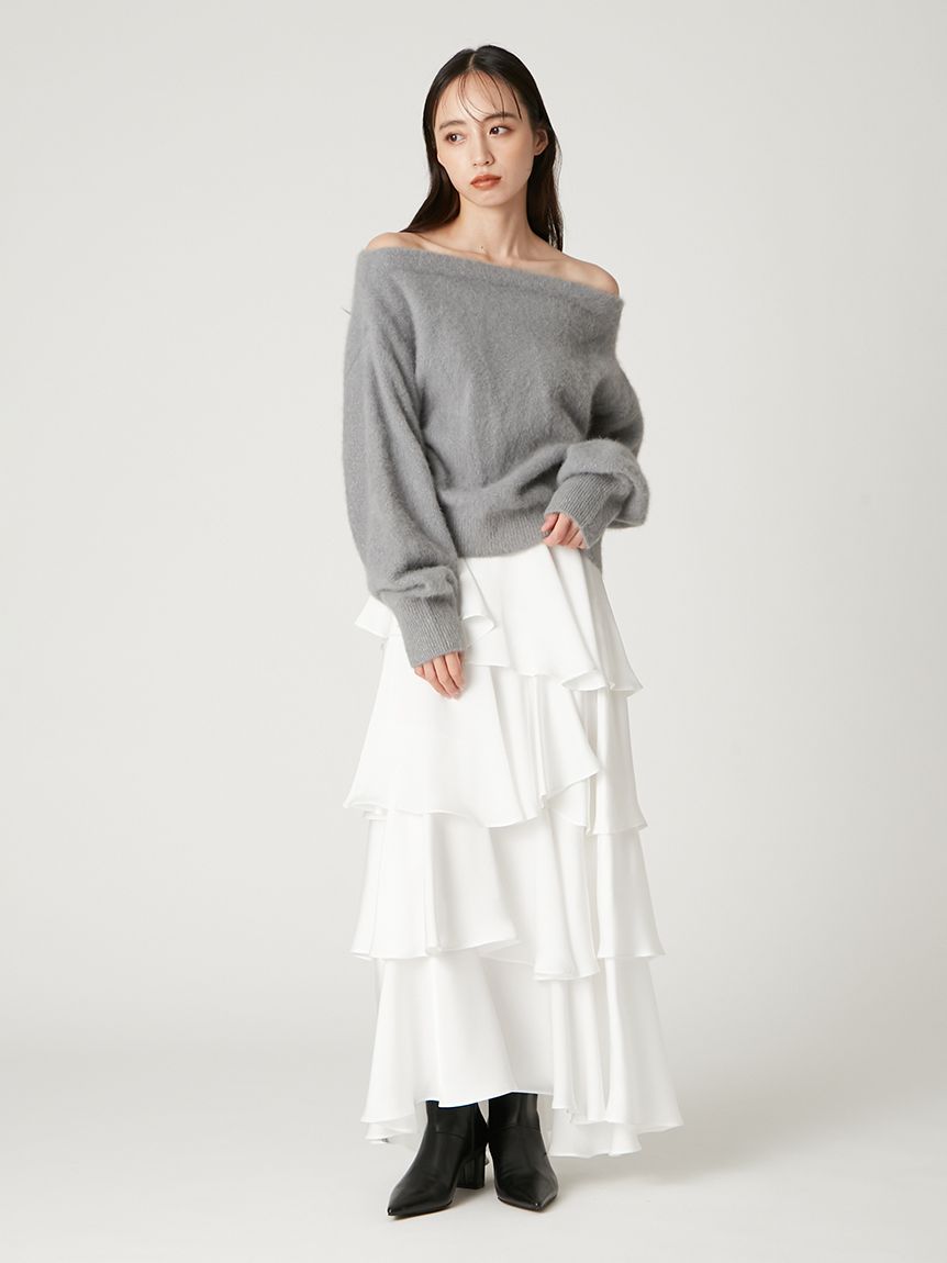 トマティス・メソッド インフィニット フォックスカシミアオフショルニットトップス(ニット)｜トップス