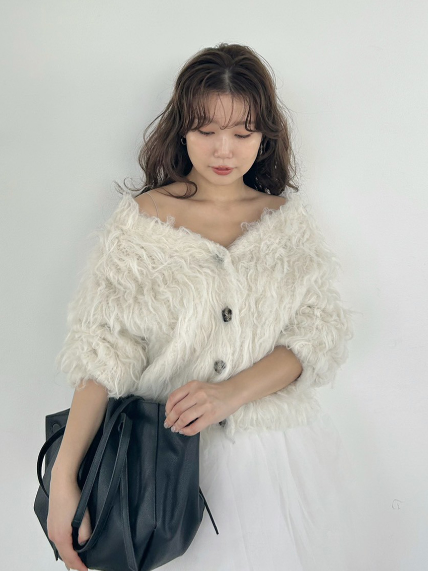 2wayブラッシュシャギーカーディガン(ニット)｜トップス｜FRAY I.D