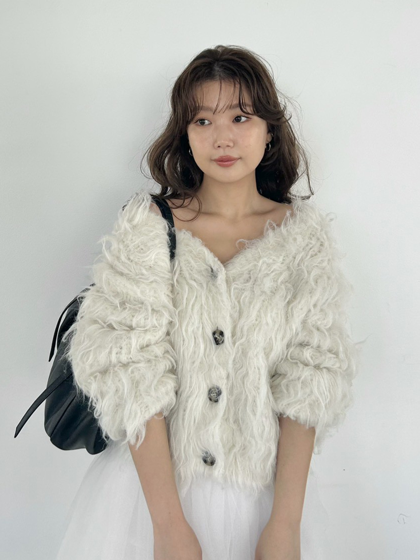 2wayブラッシュシャギーカーディガン(ニット)｜トップス｜FRAY I.D