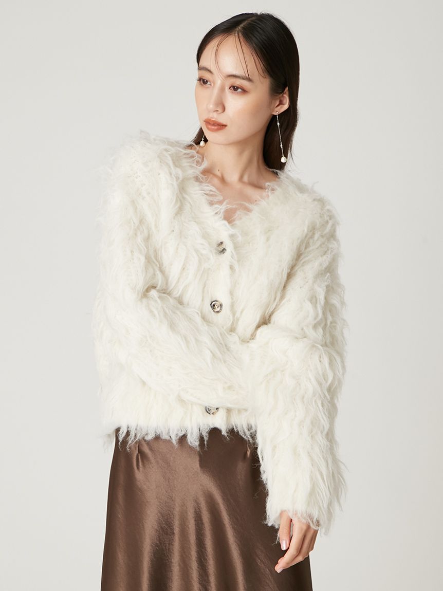 【FRAY I.D】シャギーカーディガン 2wayブラッシュシャギーカーディガン(ニット)｜トップス｜FRAY I.D