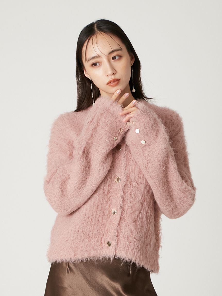 モヘアシャギーニットカーディガン(カーディガン)｜トップス