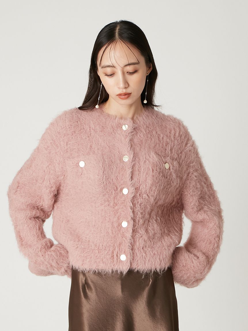 モヘアシャギーニットカーディガン(カーディガン)｜トップス