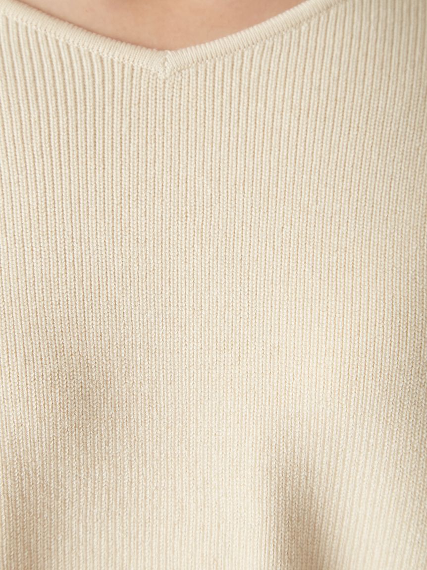 ウォッシャブルカシミヤシルクボートネックニット／ウォッシャブル