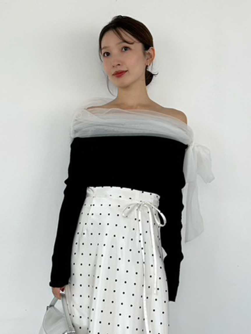 3wayリボンオフショルニットプルオーバー(ニット)｜トップス｜FRAY I.D