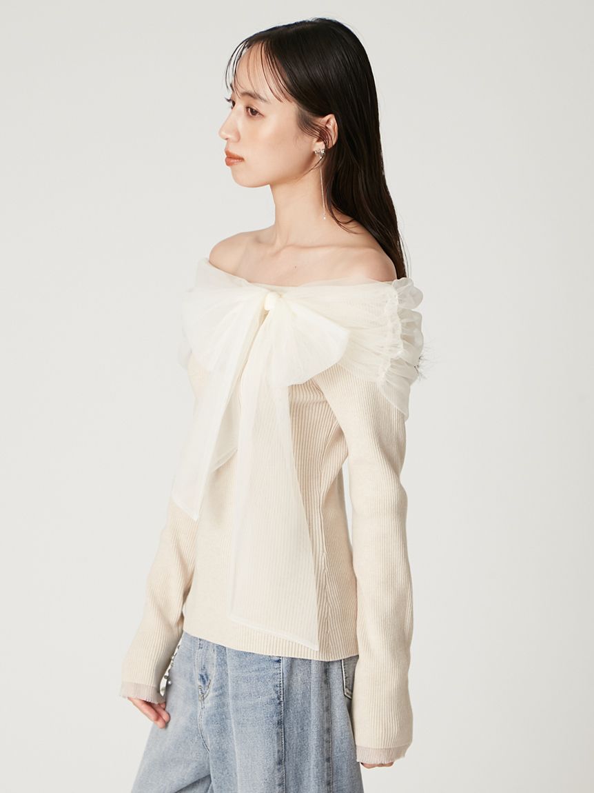 3wayリボンオフショルニットプルオーバー(ニット)｜トップス｜FRAY I.D