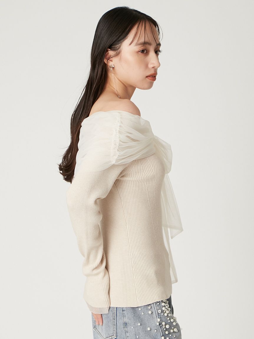 3wayリボンオフショルニットプルオーバー(ニット)｜トップス｜FRAY I.D