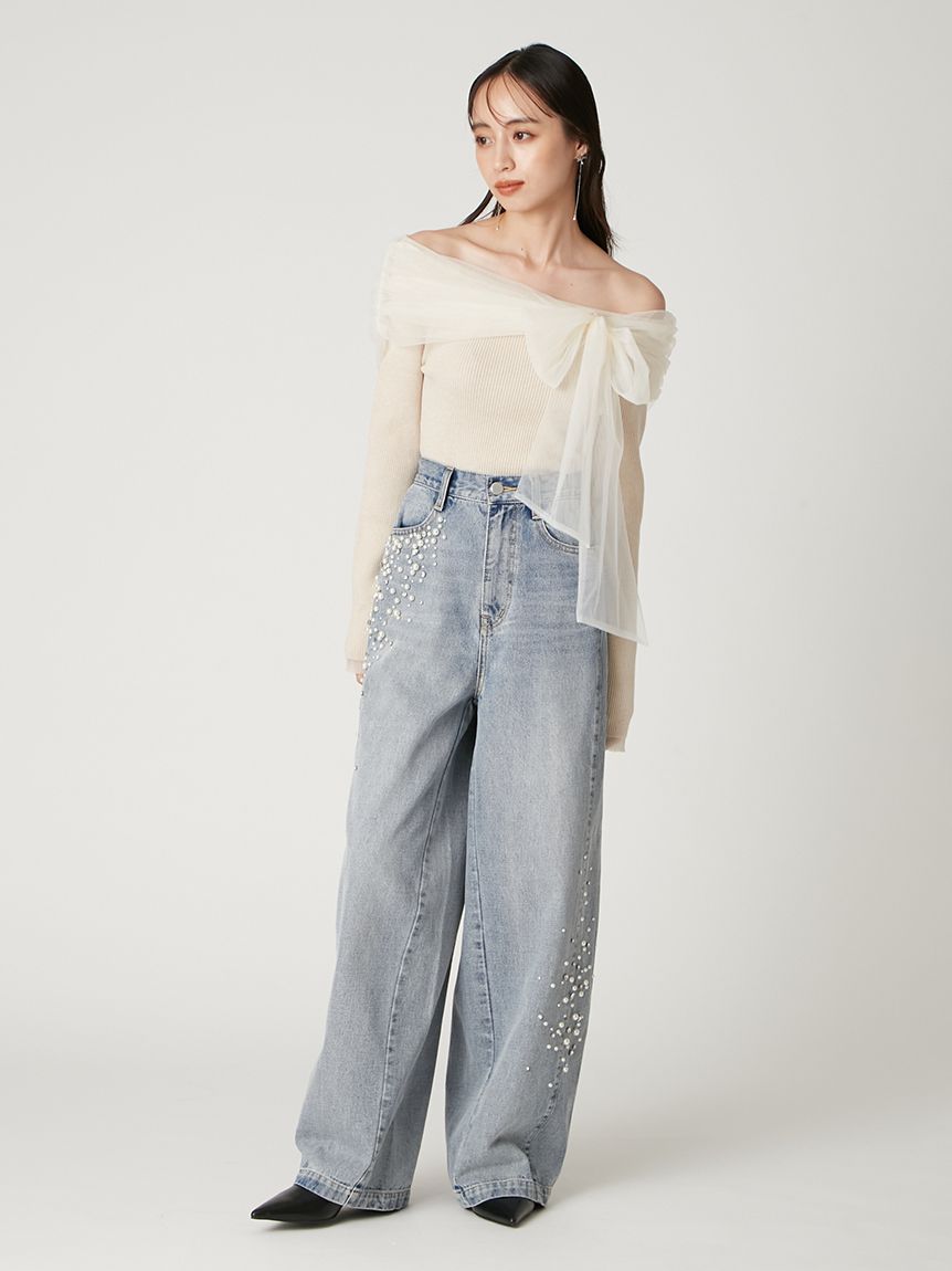 3wayリボンオフショルニットプルオーバー(ニット)｜トップス｜FRAY I.D