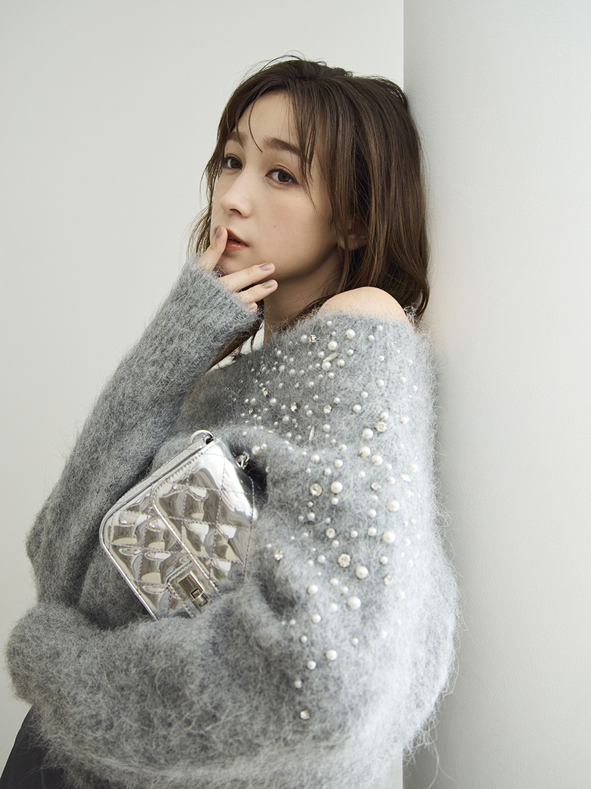 アルパカシャギービジューオフショルニット(ニット)｜トップス｜FRAY