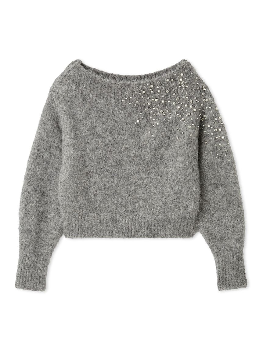 アルパカシャギービジューオフショルニット(ニット)｜トップス｜FRAY