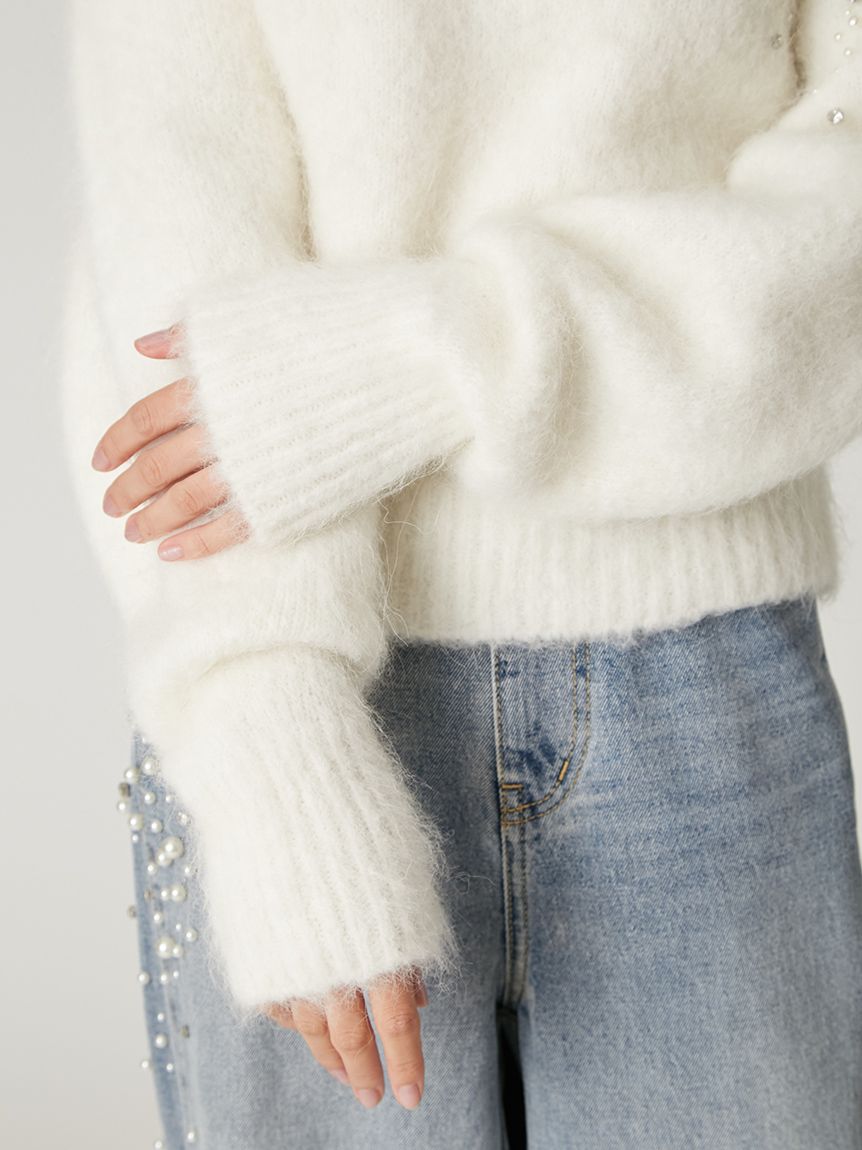 アルパカシャギービジューオフショルニット(ニット)｜トップス｜FRAY