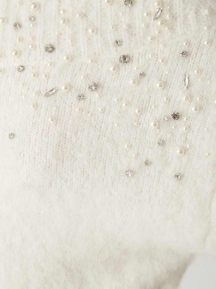 アルパカシャギービジューオフショルニット(ニット)｜トップス｜FRAY