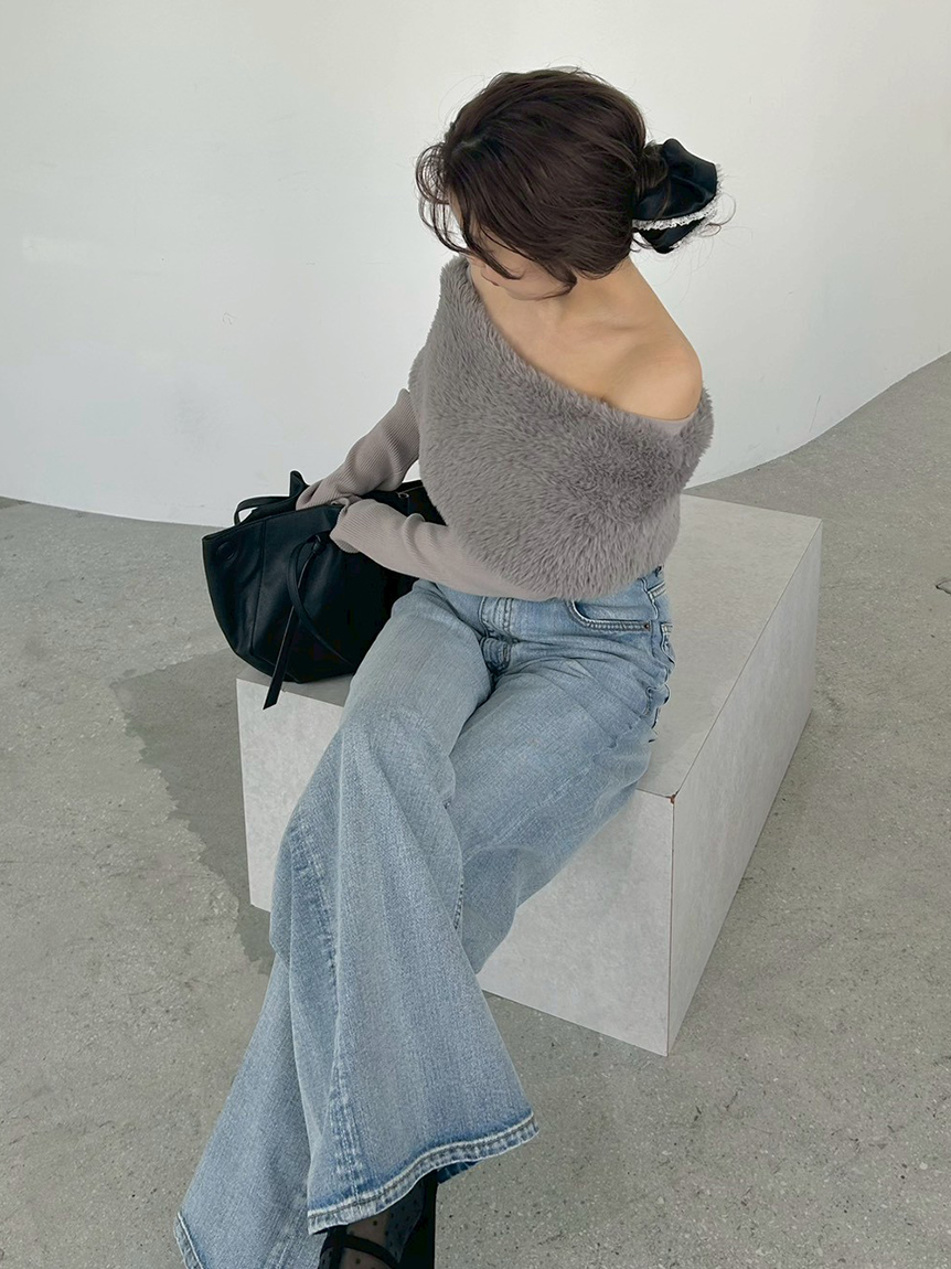 ファーケープニット(ニット)｜トップス｜FRAY I.D（フレイ アイディー