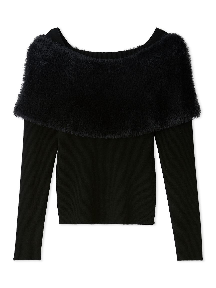 ファーケープニット(ニット)｜トップス｜FRAY I.D（フレイ アイディー