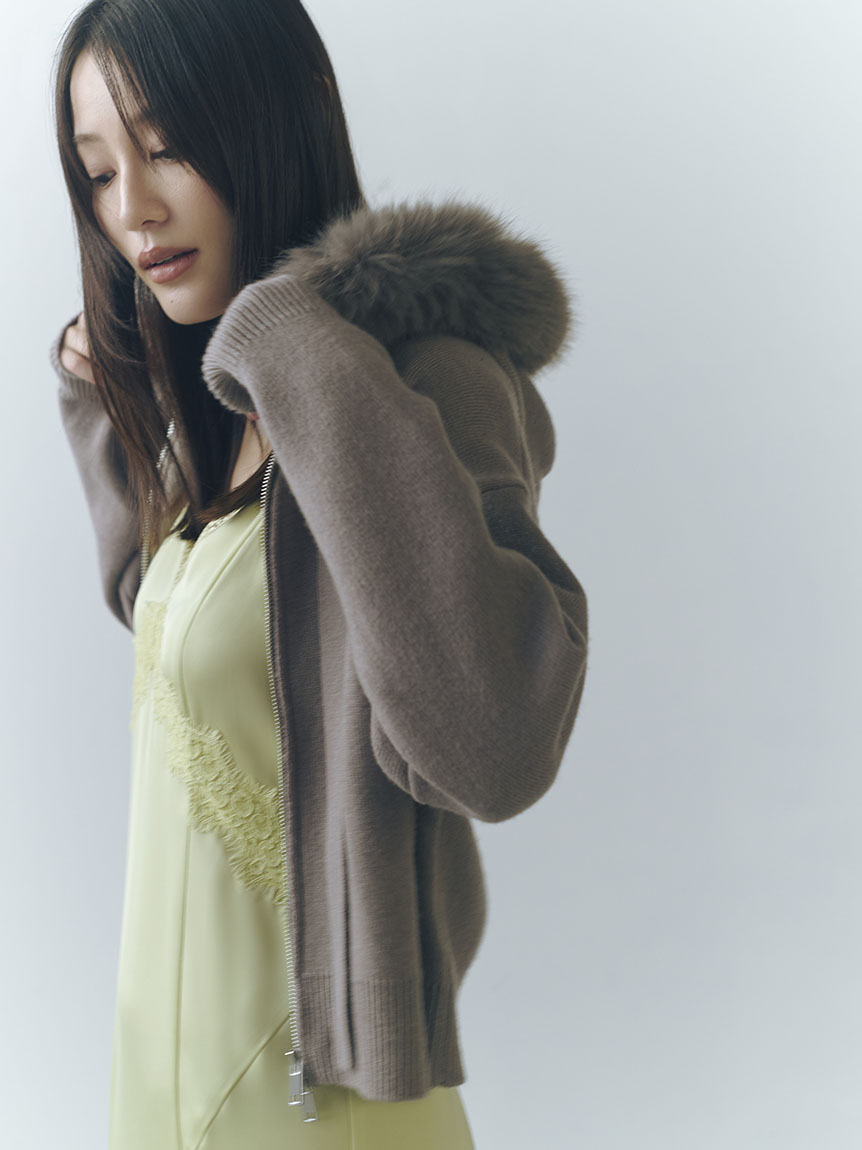 フードファージップニットパーカー(ニット)｜トップス｜FRAY I.D