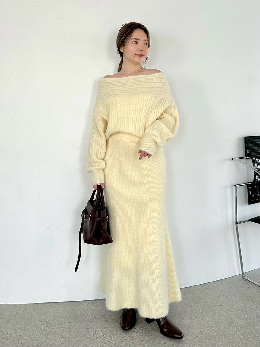 アルパカシャギーケーブルオフショルニット(ニット)｜トップス｜FRAY