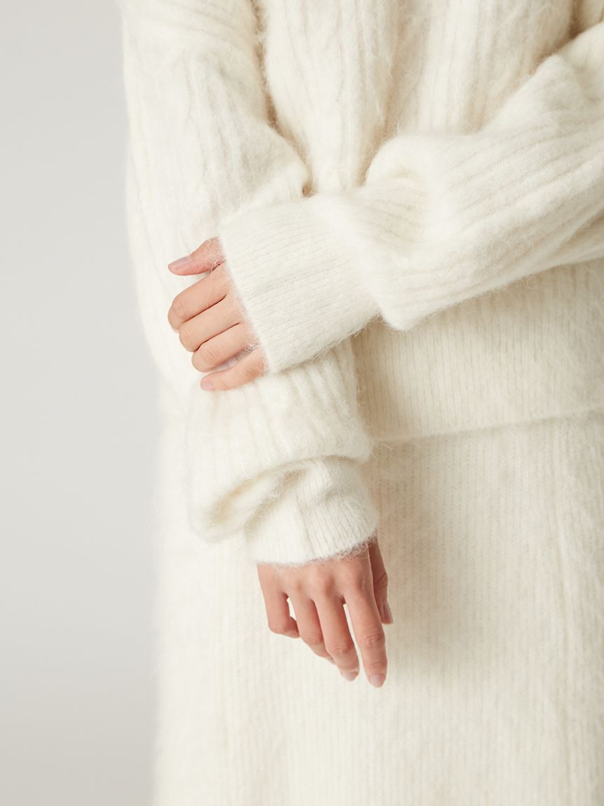 アルパカシャギーケーブルオフショルニット(ニット)｜トップス｜FRAY