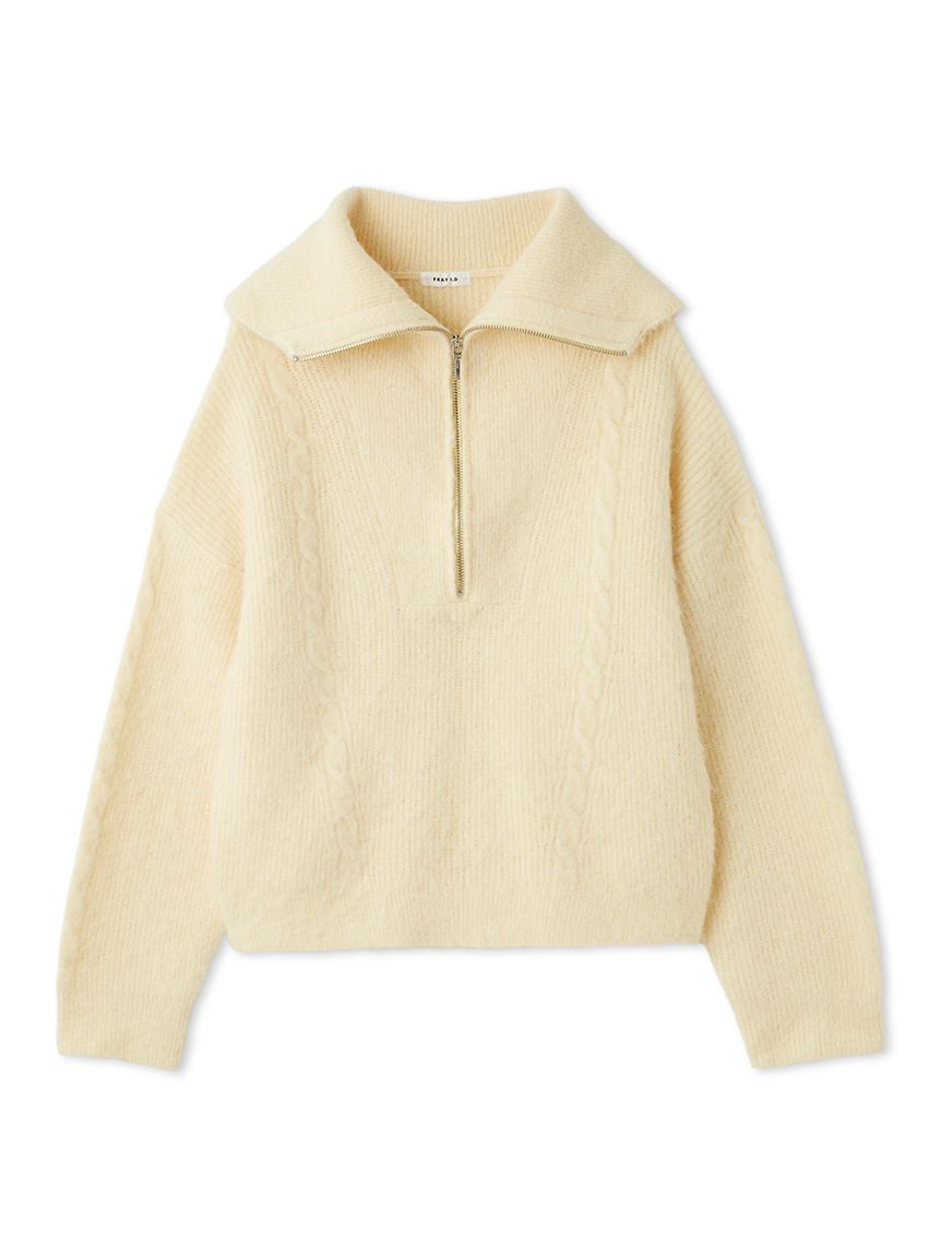 新品　フレイアイディー　アルパカシャギーハーフジッププルオーバー　スナイデル FRAY I.D｜アルパカシャギーハーフジッププルオーバー | Rakuten