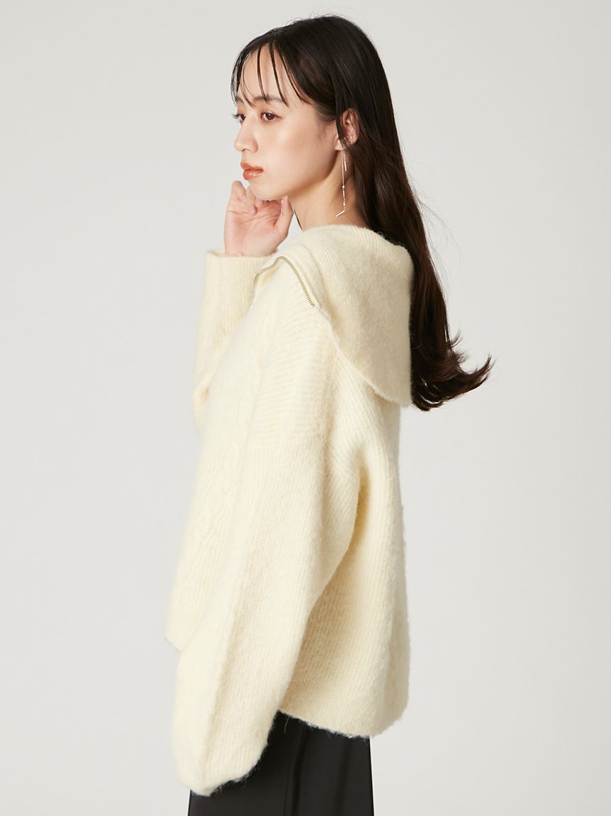 アルパカシャギーハーフジッププルオーバー(ニット)｜トップス｜FRAY