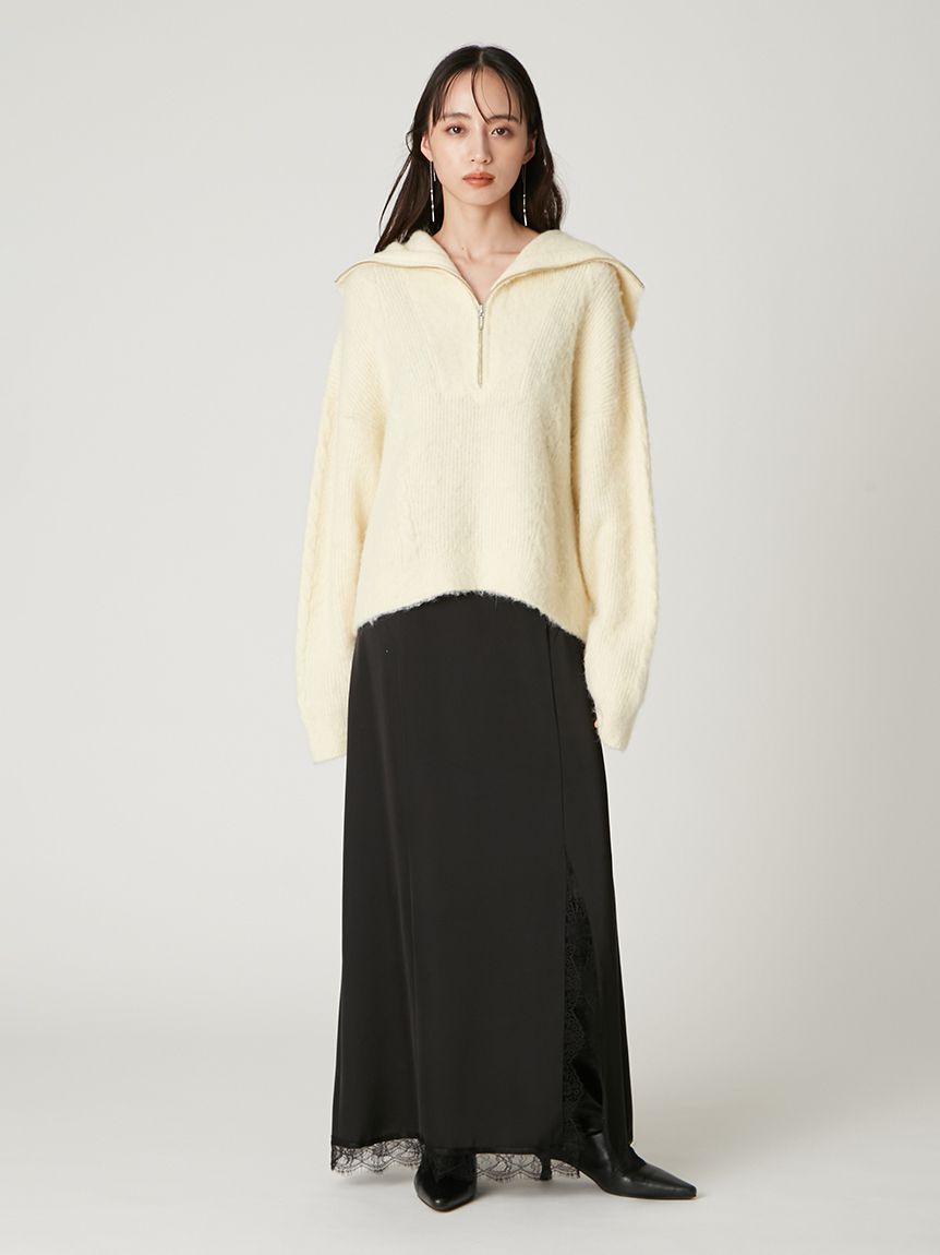 アルパカシャギーハーフジッププルオーバー(ニット)｜トップス｜FRAY