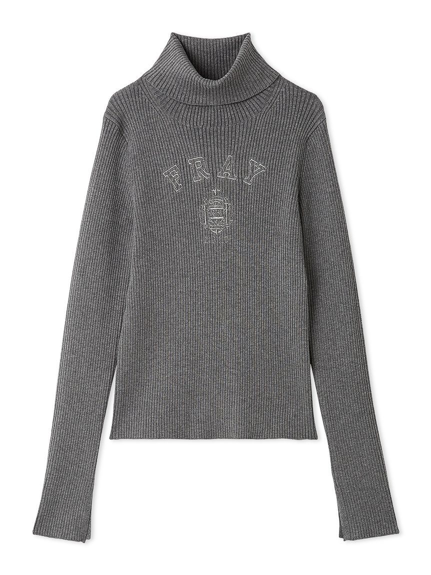 カレッジエンブロイダリーリブタートルニット(ニット)｜トップス｜FRAY