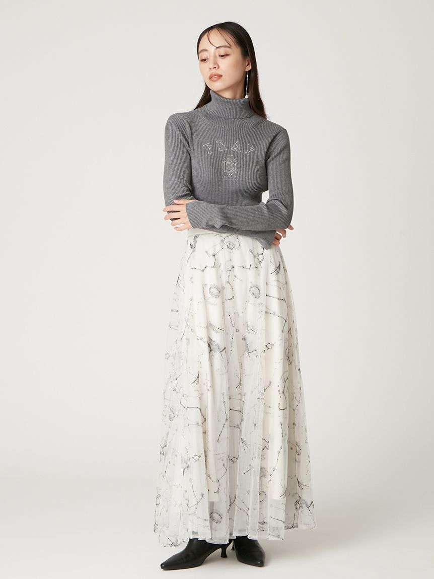 カレッジエンブロイダリーリブタートルニット(ニット)｜トップス｜FRAY